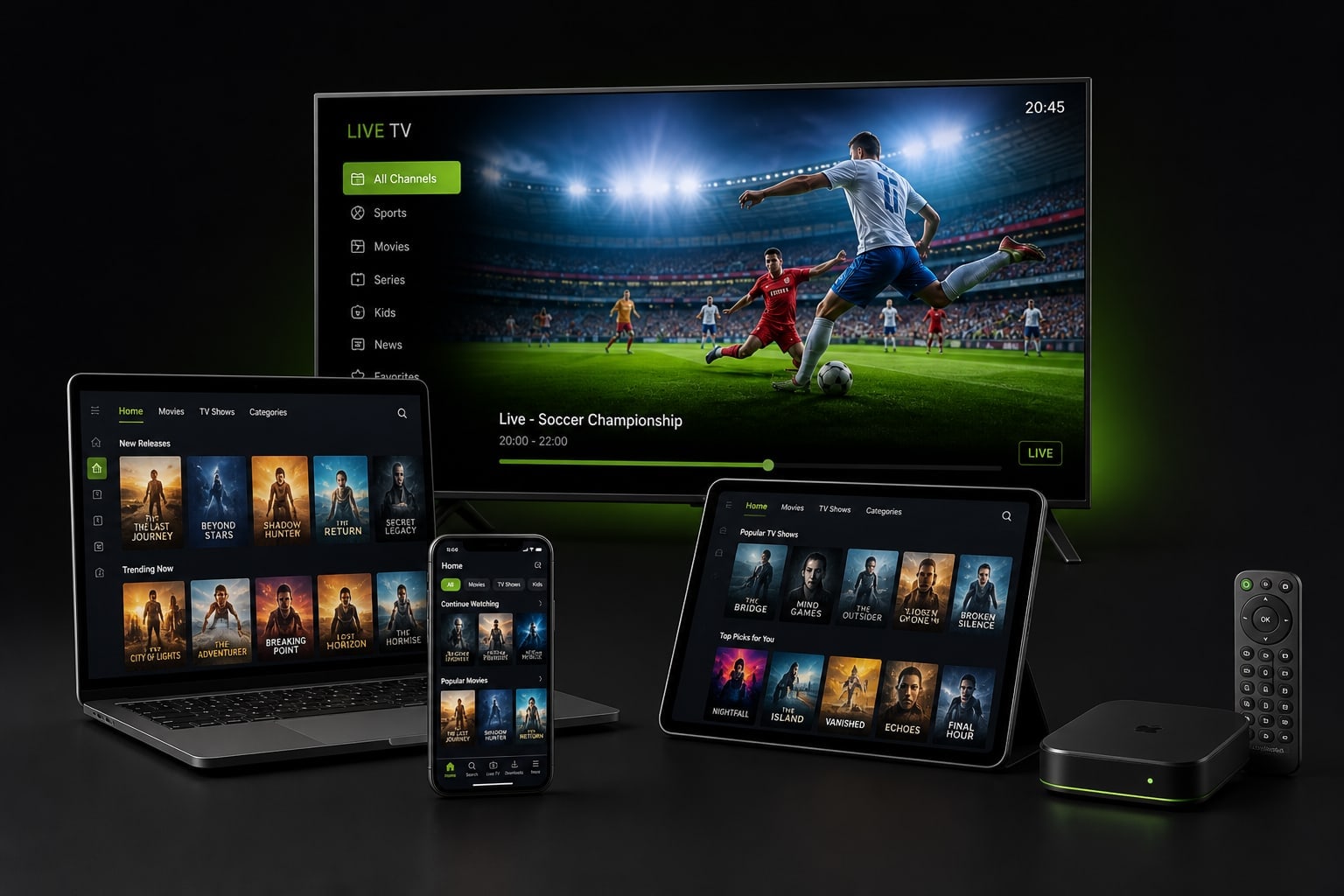 Zovio TV služba na Smart TV, PC, mobile, tablete a Smart Boxe